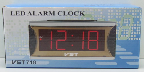 Часы-будильник электронные VST-719-1 (крас. циф.)