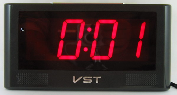 Часы-будильник электронные VST-732-1 (крас. циф.)