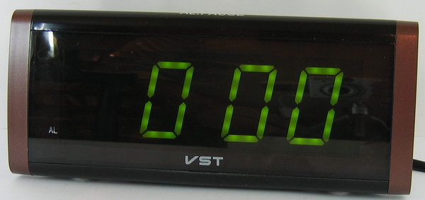Часы-будильник электронные VST-730-2 (зел. циф.)