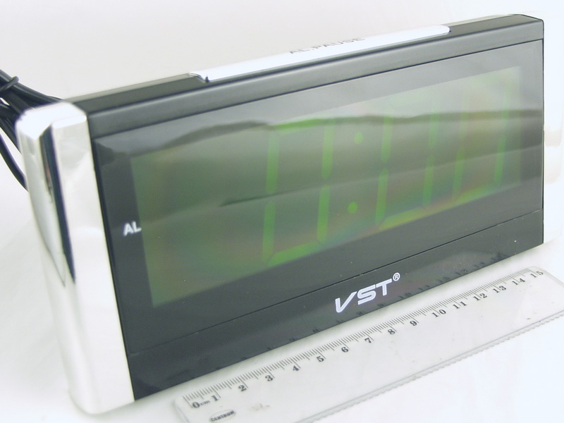 Часы-будильник электронные VST-731-2 (зел. циф.)