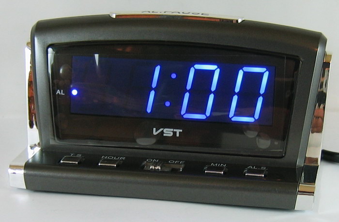 Часы-будильник электронные VST-718-5 (син. циф.)
