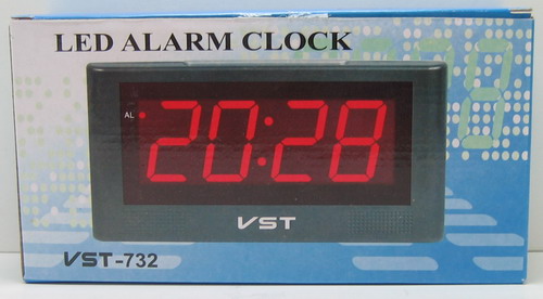 Часы-будильник электронные VST-732-2 (зел. циф.)