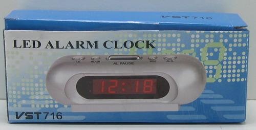 Часы-будильник электронные VST-716-2 (зел. циф.)