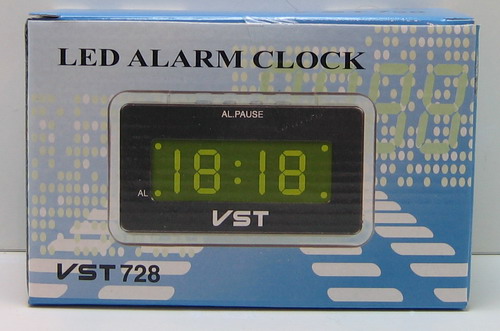 Часы-будильник электронные VST-728-5 (син. циф.)