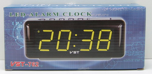 Часы-будильник электронные VST-762-2 (зел. циф.)