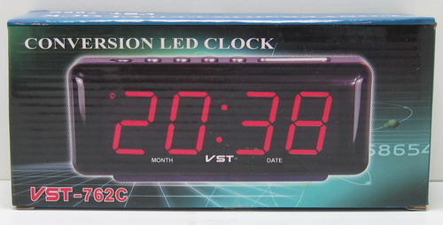 Часы-будильник электронные VST-762W-1 пров. датчик тем.