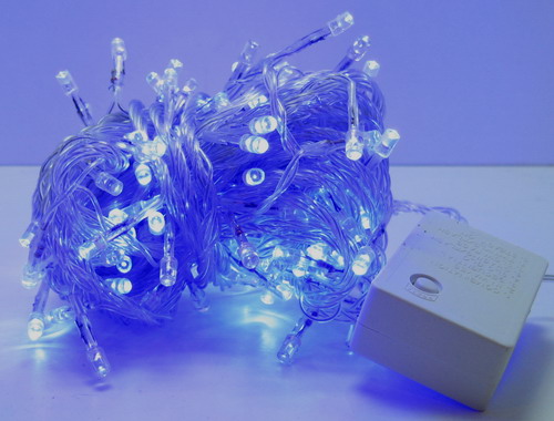 Гирлянда 140 светодиод (6 мм) голуб. прозрачн. NEW