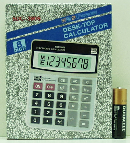 Калькулятор 3808 (SDC-3808) 8 разр. сред. 