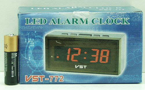 Часы-будильник электронные VST-772-1 (крас. циф.)