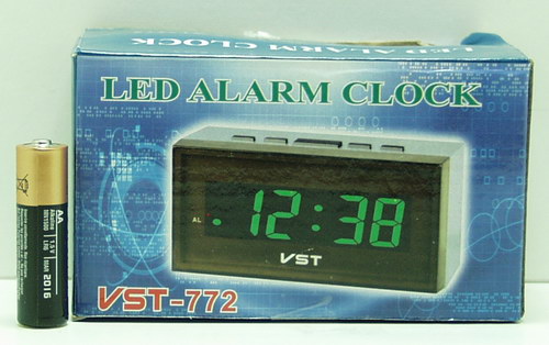 Часы-будильник электронные VST-772-2 (зел. циф.)