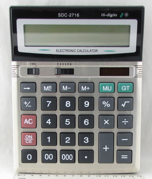 Калькулятор 2716 (SDC-2716) 16-разр. большой экр. 