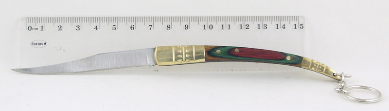 Нож 8002 (516B) тонкий  раскладной с деревяной ручкой