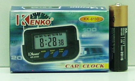 Часы автомобильные №613D NAKO (с будильником)