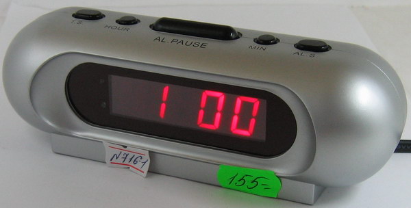 Часы-будильник электронные VST-716-1 (крас. циф.)