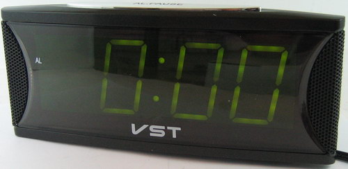 Часы-будильник электронные VST-719-2 (зел. циф.)