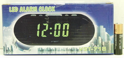 Часы-будильник электронные VST-715-2 (зел. циф.)