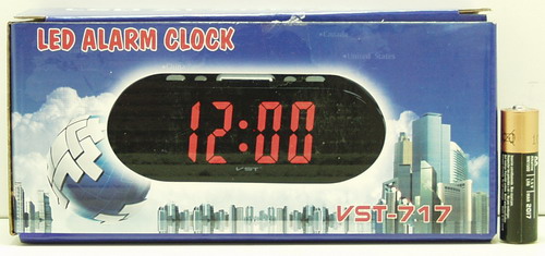 Часы-будильник электронные VST-717-1 (крас. циф.)