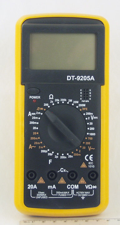Цифровой Мультиметр DT-9205A 20A max (в калоше) дешев.