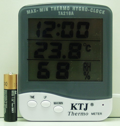 Термометр внешний + гигрометр цифровой TA-218A с часами
