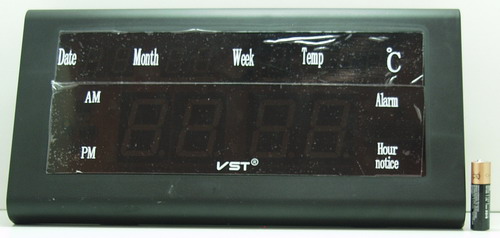 Часы-будильник электронные VST-795W-1 (крас. циф.)