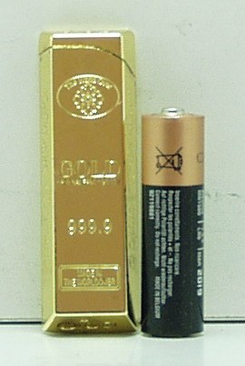 Зажигалка  M0081 (золотой слиток) мал.