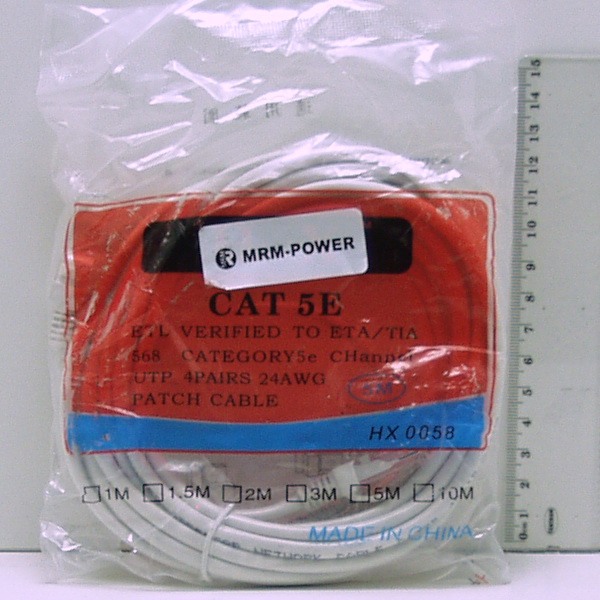 Кабель UTP (патч-корд) 5E 5м MR-5M
