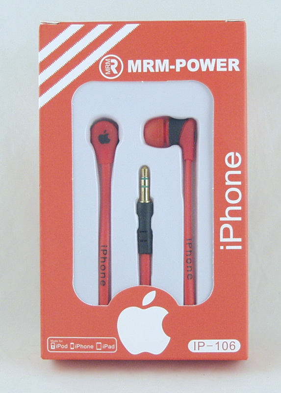 Наушники  с микроф. IPHONE IP-106 вакуум. в кор. 