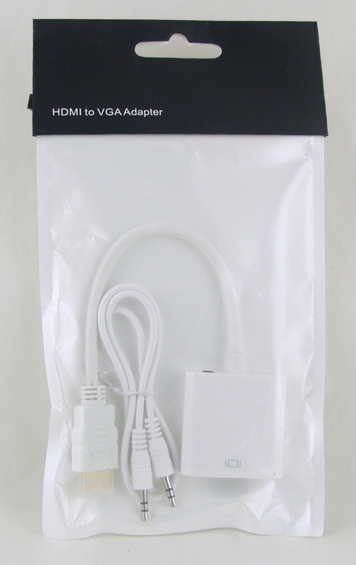 Переходник HDMI-VGA + AUX белый H-117