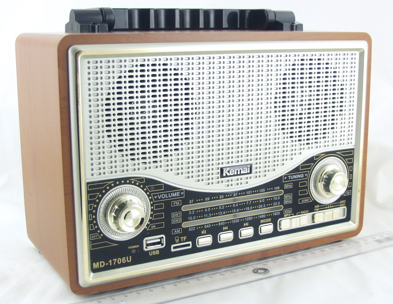 Радиоприемник M-D1706BT 4 band (FM/AM/SW) USB, SD, пульт, ретро