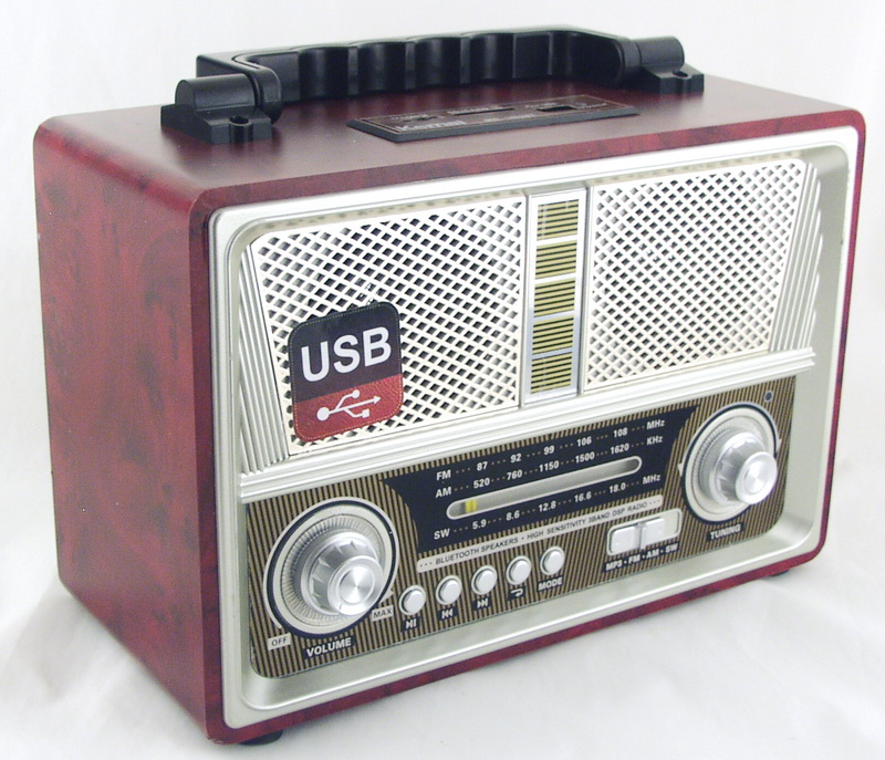 Радиоприёмник M-D1802BT 3 band (FM/AM/SW) USB, SD, Bluetooth ретро сетев./4R20