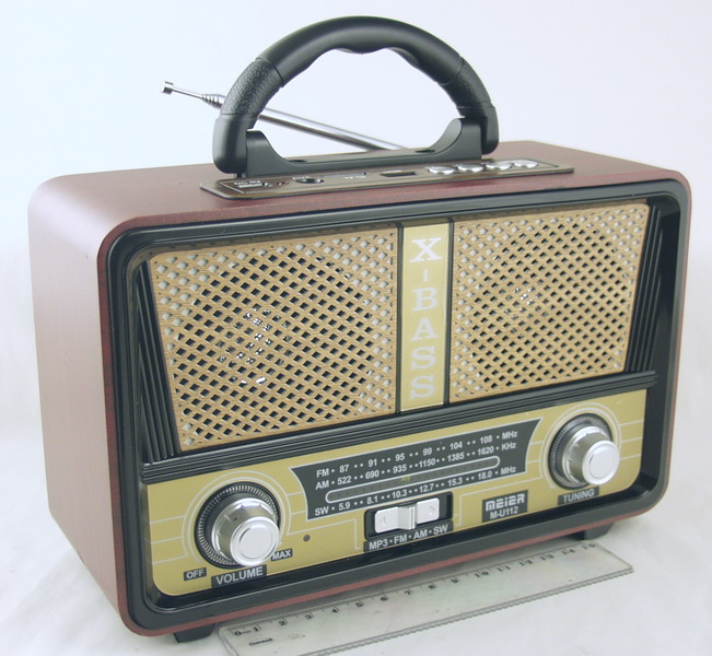 Радиоприёмник M-U112BT (FM,AM,SW) сетев. SD, USB Bluetooth ретро с пультом