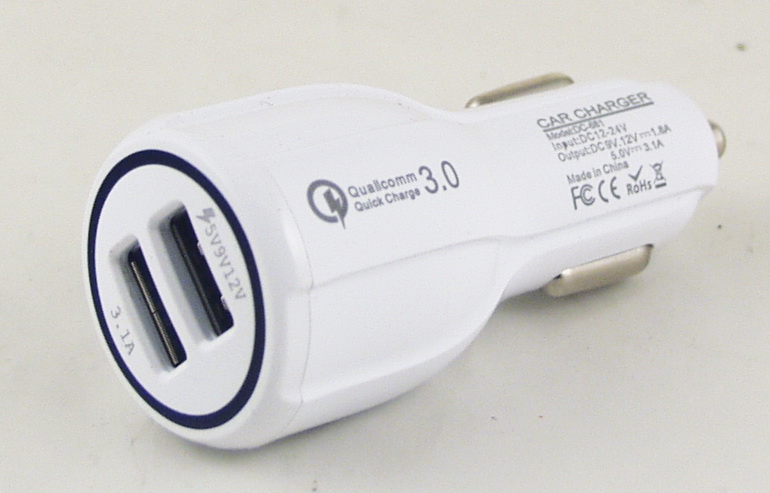 Зарядное устройство MR-681 белый 2 USB 5V 3,1/9V 2A/12V 1,6A+5V 3,1A 3.0 