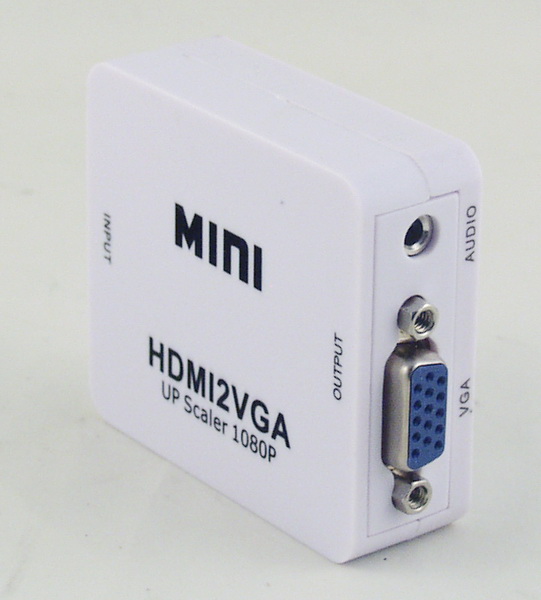Переходник HDMI-VGA (конвертер) белый H-121(1585)