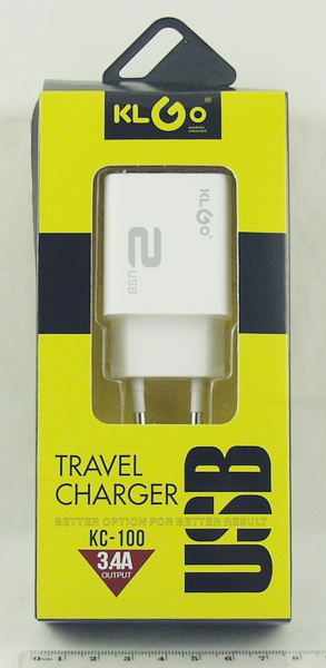 Сетевое зарядное устройство 5V 3,4A 2 USB KC-100