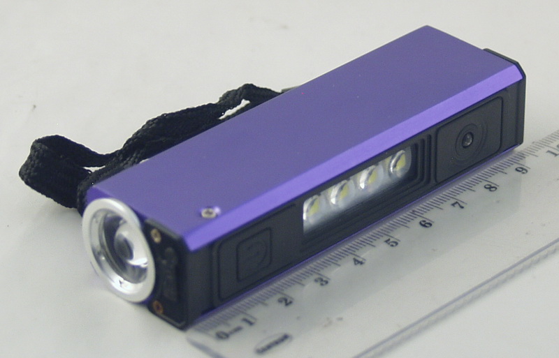 PowerBank - фонарь 1+4 лампы microUSB