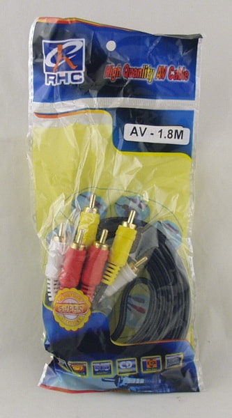 Кабель 3RCA-3RCA 1,8м дорог. AV-11