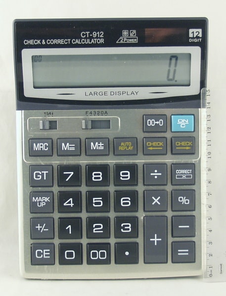Калькулятор 912 (CT-912) 12 разр. больш. экр. CHECK