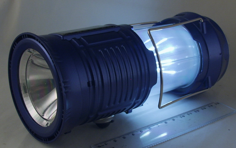 Фонарь аккумуляторный SX-6888T (1 ярк.+ диско-шар.) раздвижн. 2 реж. солнеч. бат.
