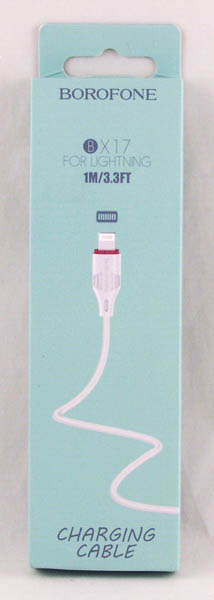 Кабель LIGHTNING 1м BX-17-IP белый в короб. BOROFONE