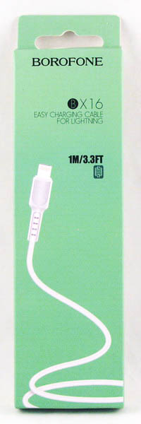 Кабель LIGHTNING 1м BX-16-IP белый в короб. BOROFONE