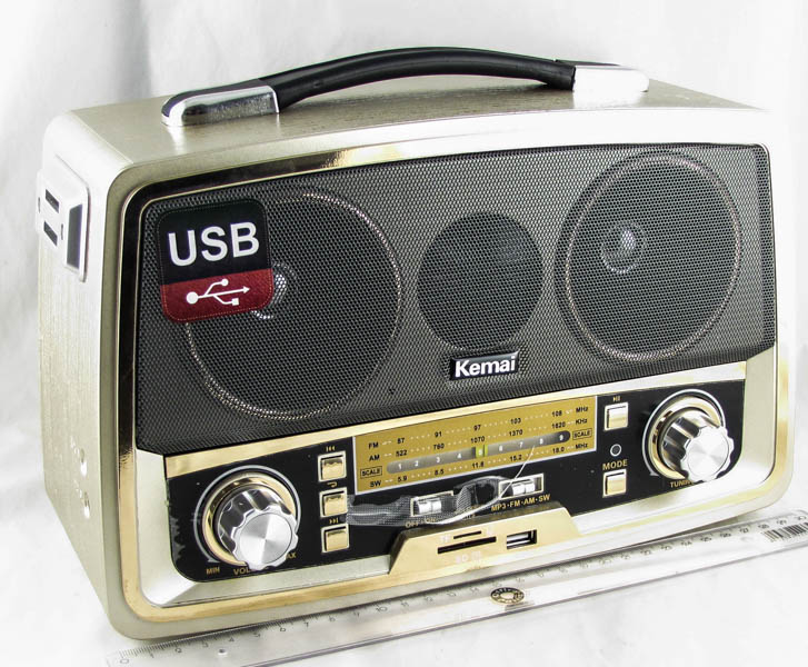 Радиоприёмник M-D1701BT 3 band (FM/AM/SW) USB, SD, Bluetooth ретро сетев./4R20