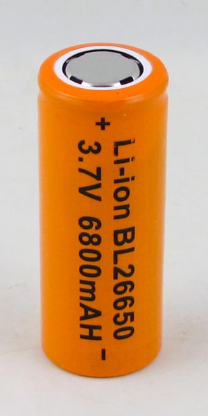 Аккумулятор 26650 6800mA (69,7gr) оранжевый