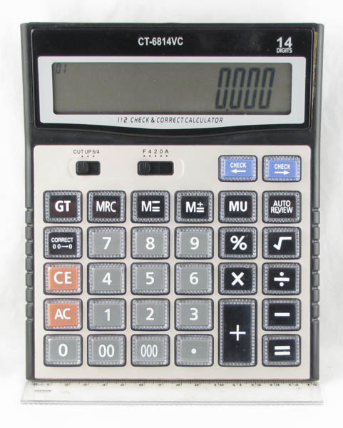 Калькулятор 6814 (DS-6814) 14-разр. большой экр. CHECK