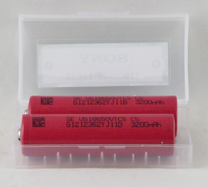 Аккумулятор 18650 3200mA SONY бытовые (по 2шт) красные