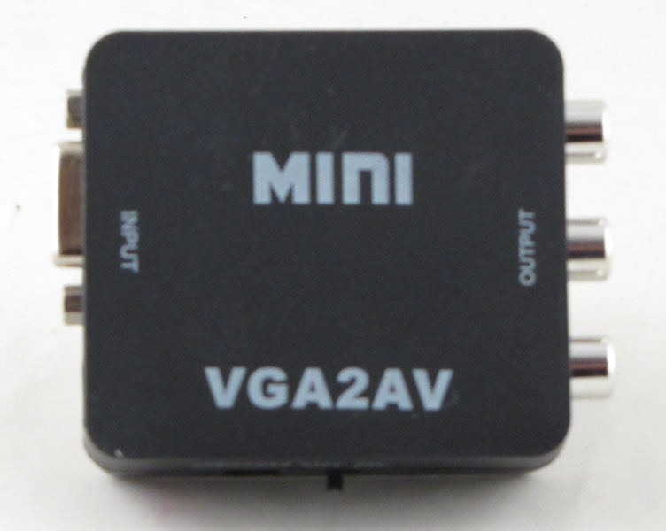 Переходник  VGA-AV Mini 1080p (конвертер) черный