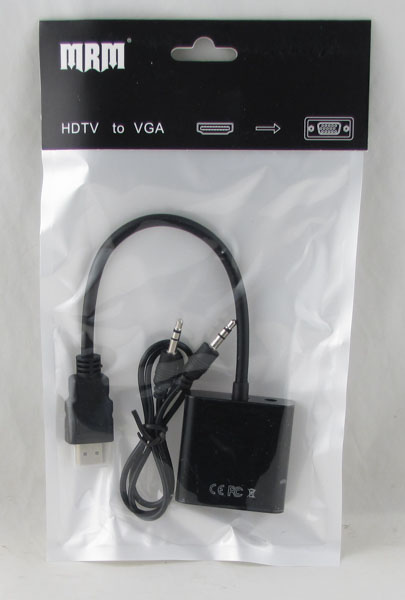 Переходник HDMI-VGA + AUX черный H-116