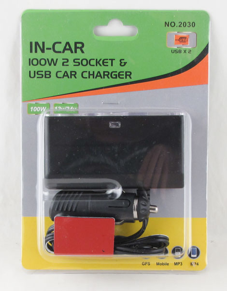 Разветвитель прикуривателя (2 вых.+2USB) 2030 авто Olesson