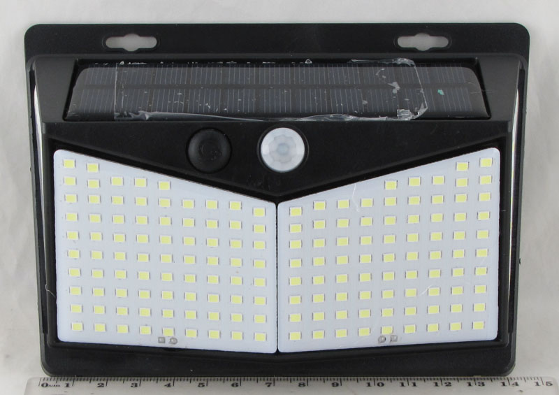 Светодиодный светильник YG1356  с датчиком движения 208 ламп с солнечной батареей