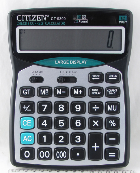 Калькулятор 9300 (CT-9300) 14 разр. больш. экран , CHECK