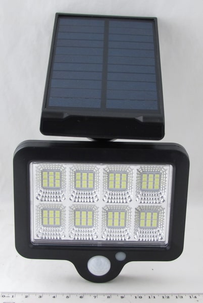 Светодиодный светильник YG-1679 с датчиком движения 128 ламп с солнечной батареей, пульт